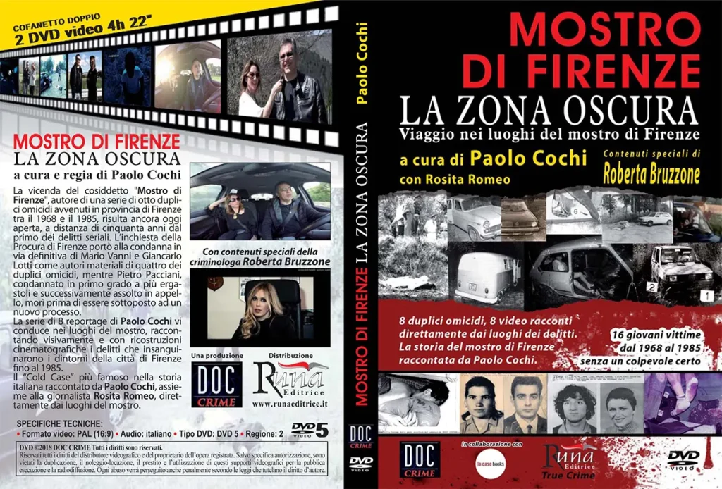 DVD Mostro di Firenze La zona Oscura copertina aperta