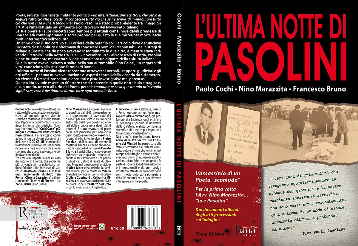 L'ultima notte di Pasolini copertina aperta